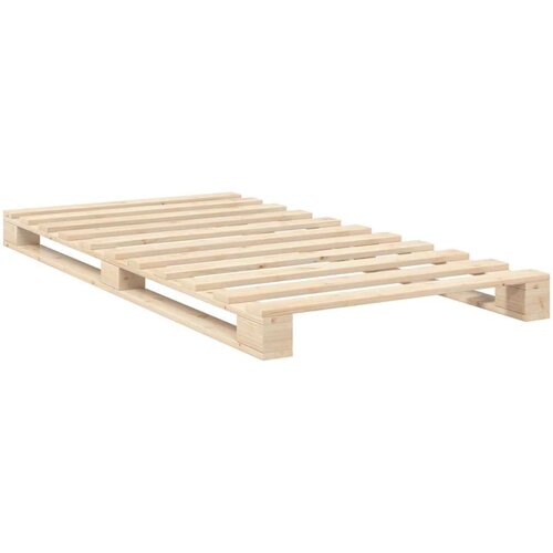 VidaXL Okvir kreveta s uzglavljem 100 x 200 cm od masivne borovine Slike