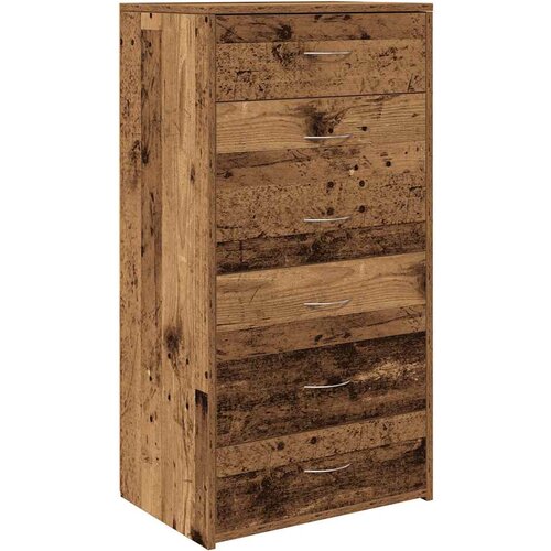 Maison Chic Komoda - Predalnik s 6 predali starinski les 50x34x96 cm iverna plo&amp;scaron;ča, (21719801) Slike