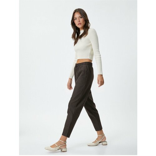 Koton Carrot Trousers with Lace Waist and Pocket Detail Slike
