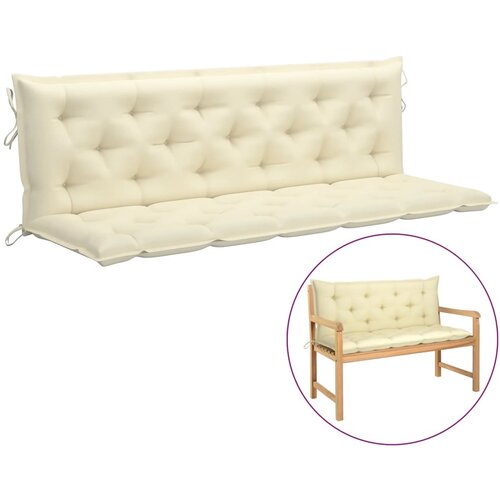 vidaXL Blazina za vrtno klop bela 180x(50+50)x7 cm oxford tkanina, (20623220) Cene