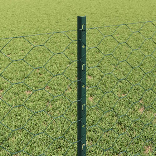  Heksagonalna ograda s stubom 50 x 0,8 m Čelik premazan PVC-om Slike