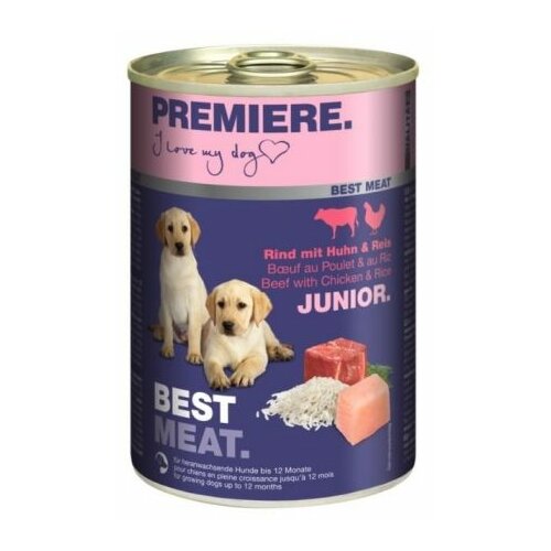 Premiere dog best meat konzerva za pse junior - govedina, piletina i pirinač 400g Slike