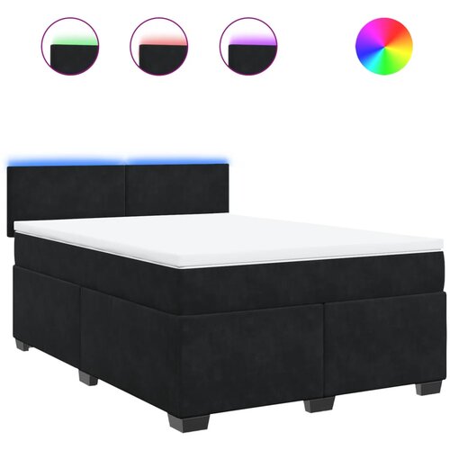 Maison Chic Box spring postelja - Vzmetna postelja z vzmetnico črna 160x200 cm žamet SL23809, (21880138) Cene