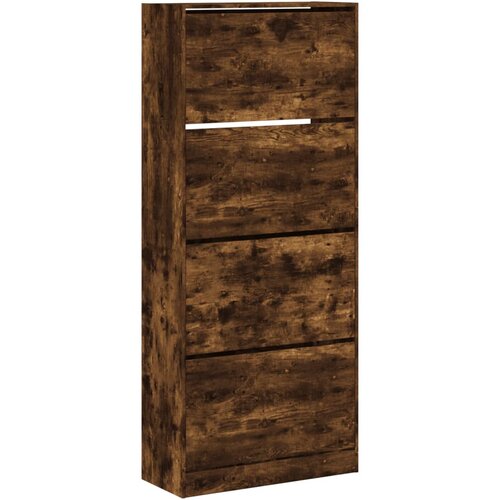 Maison Chic Omarice za obutev - Kopa za čevlje s 4 predali dimljeni hrast 80x34x187,5 cm, (21777674) Slike