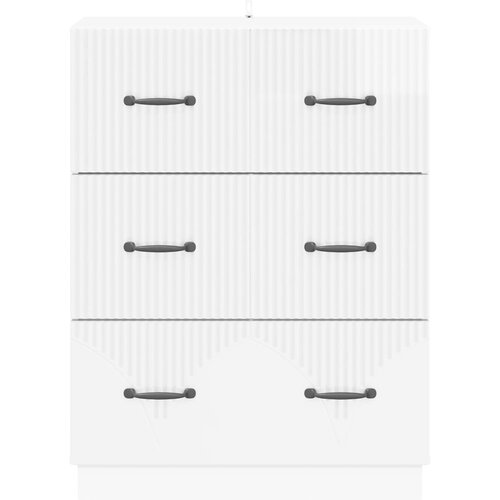  Ormar s ladicama Bijela visokog sjaja 66 x 34,5 x 87 cm Slike