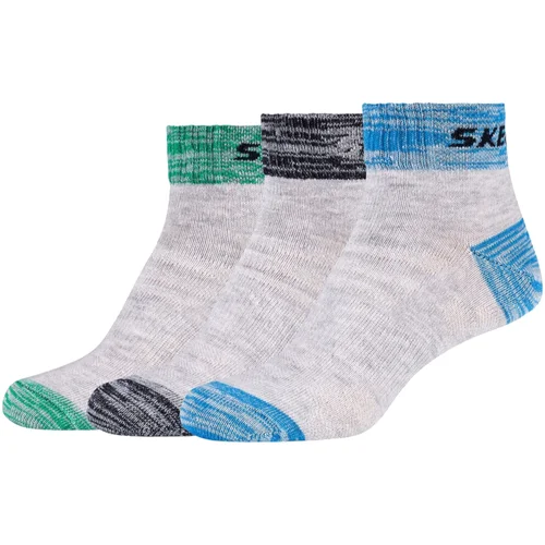 Skechers Športne nogavice 3PPK Wm Mesh Ventilation Quarter Socks Siva