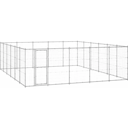 vidaXL vanjski kavez za pse od pocinčanog čelika 36,3 m²