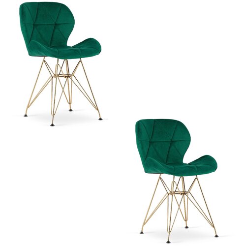 Brandless Stol NEST - zeleni žamet / zlate noge x 2, (22030527) Slike