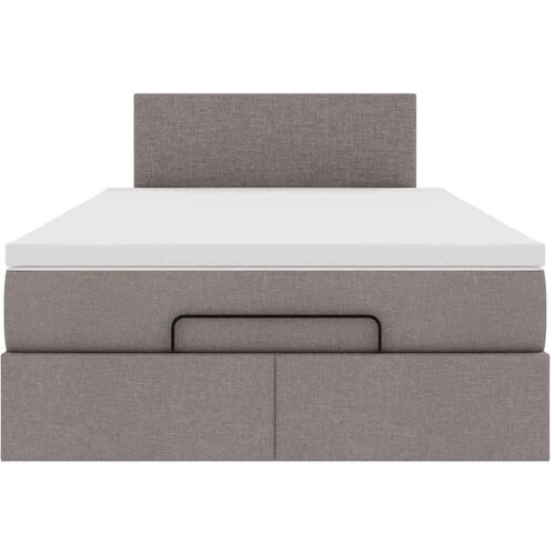 vidaXL otomanski okvir kreveta s madraca smeđesivi 120x190 cm tkanine Cijene