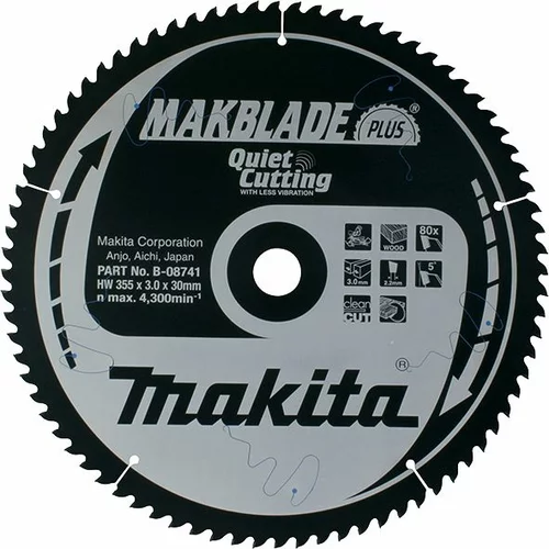 Makita B-08741 HM pila za drvo 355X30 80