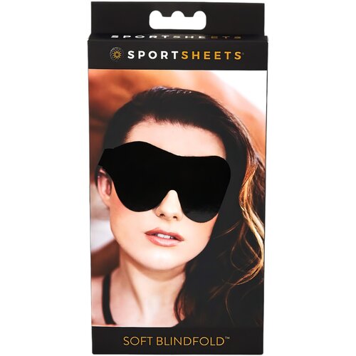 Sportsheets Sportski listovi - mekana, gumena maska za oči (crna) Slike