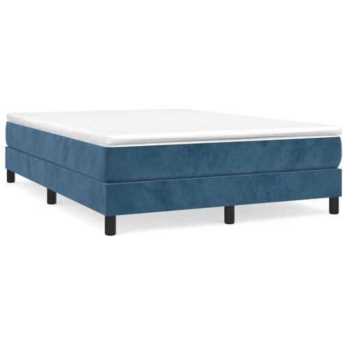 Maison Chic Box spring postelja - Vzmetna postelja z vzmetnico temno modra 140x190cm žamet SL19071, (21881600) Cene