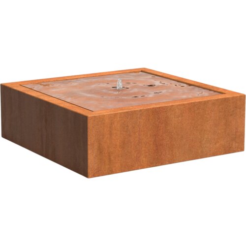 ADEZZ Kvadratna vodna miza iz jekla Corten - 120 x 120 x 40 cm Cene