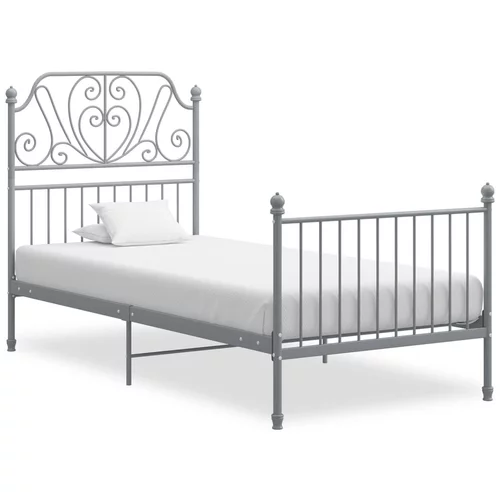  za krevet sivi metalni 90 x 200 cm