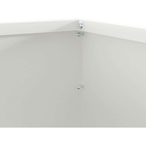 VidaXL Ograda oko Travnjaka Bijelo 50 x 50 x 13 cm Čelik Slike