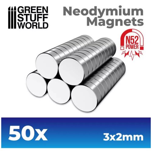 Green Stuff World neodymium magnets 3x2mm - set x50 (N52) Cene