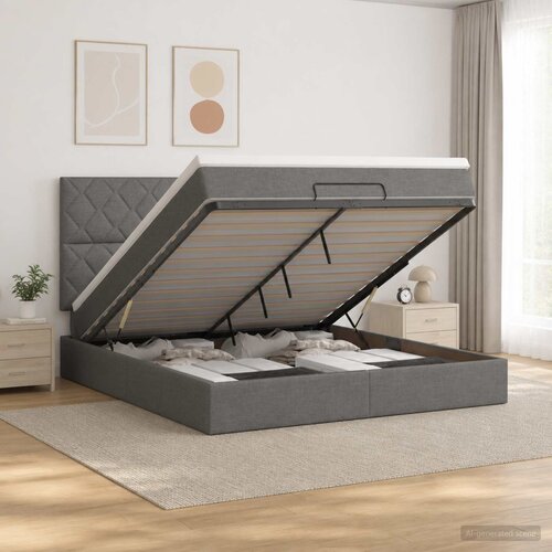 Krevet od pjene s madracem i LED-om Tamnosiva 180 x 200 cm Cijene