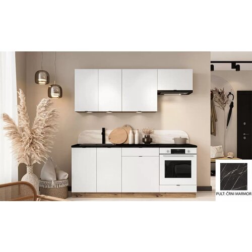 Stolkar KUHINJSKI SET GIANNA 200 CM - CRNI MARMOR Cijene