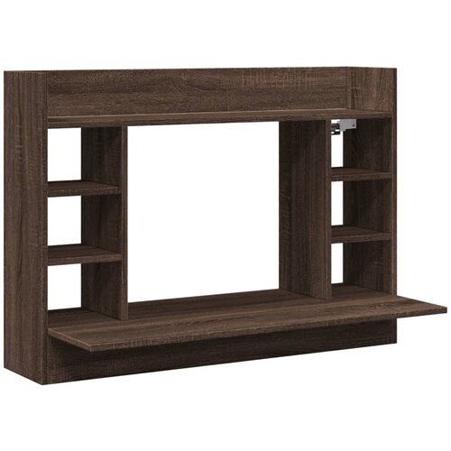 Maison Chic stenska pisalna miza - pisarni&amp;scaron;ka miza - računalni&amp;scaron;ka miza rjavi hrast 105x48x75 cm inženirski les, (21785735) Slike