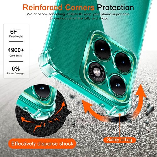 Techsuit Shockproof Clear Silicone prozirna maskica otporna na udarce za Motorola Edge 70 Fusion Slike