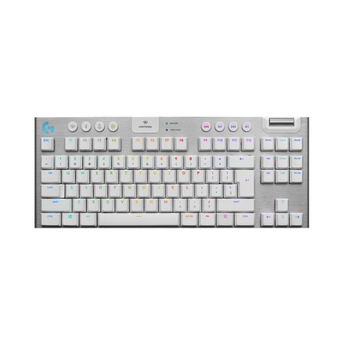 Logitech GAMING Tipkovnica G915 TKL LIGHTSPEED Wireless RGB, GL Tactile, bela, SLO g. Slike