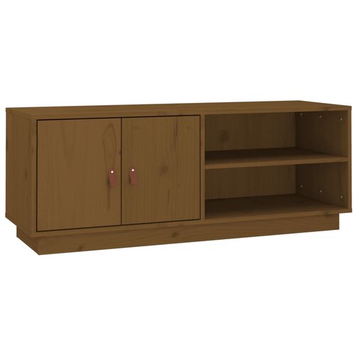 Maison Chic TV omarica - TV stojalo - Televizijska omarica medeno rjava 105x34x40 cm trdna borovina, (21700082) Cene