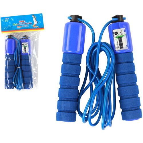 Blue Skipping Rope With Counter 280 cm Fitness Adjustment Slike
