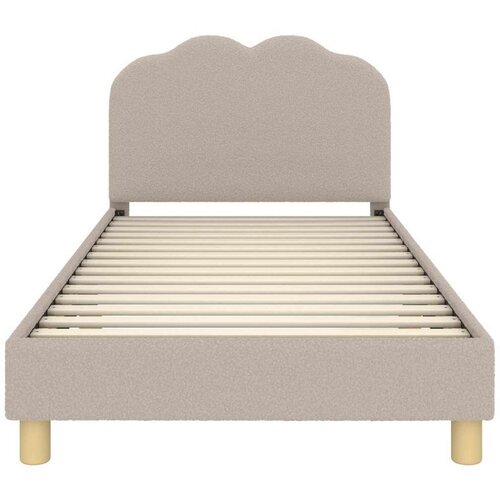  Okvir za krevet Svijetlo siva 90 x 200 cm Vuna Slike