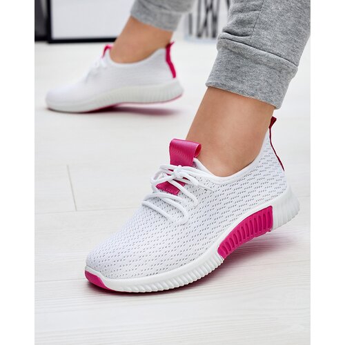 Resti White women's sports shoes with fuchsia inserts Kedeti - Footwear Cijene