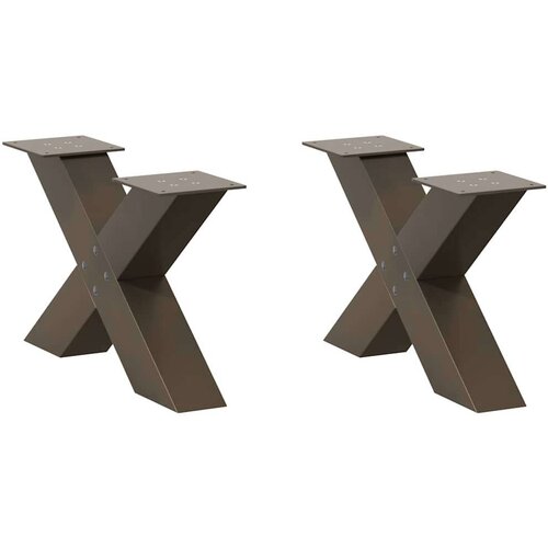  Noge za stolić X-oblika 2 kom prirodni čelik 50x(30-31)cm čelik Cijene