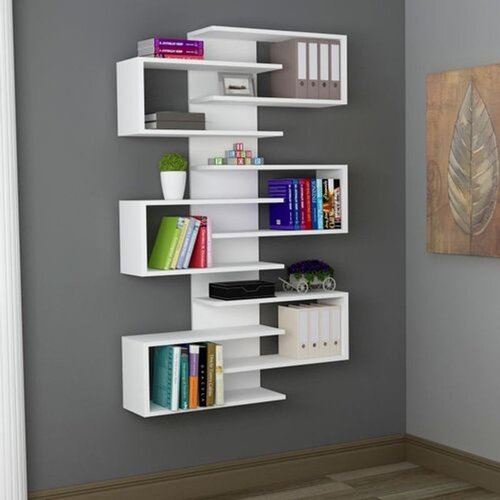 Hanah home Lotus - White White Bookshelf OUTLET Slike