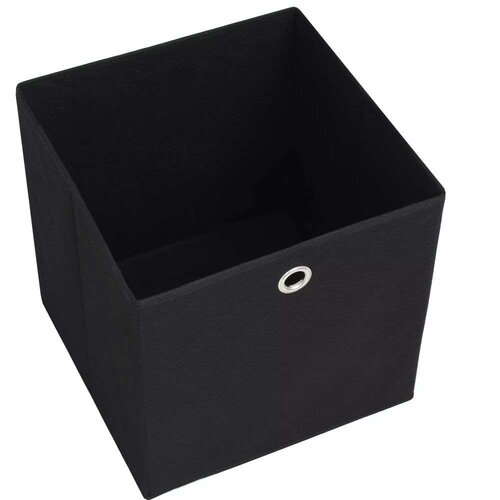 VidaXL Kutije za pohranu od netkane tkanine 10 kom 32x32x32 cm crne Slike