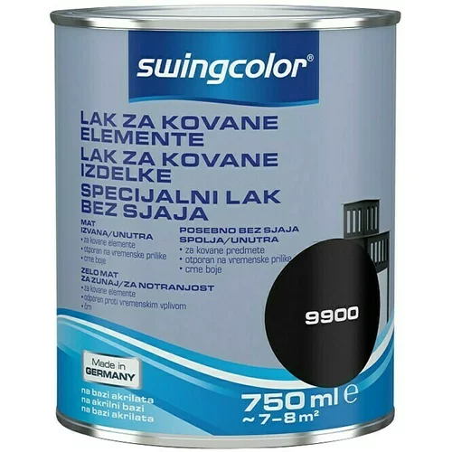SWINGCOLOR Lak za kovane izdelke Swingcolor (črne barve, 750 ml)