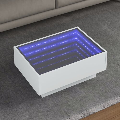 vidaXL Stolić za kavu LED bijeli 70 x 50 x 30 cm od konstruiranog drva Cene