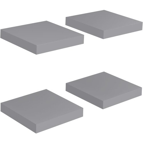 Maison Chic 4 kosi Stenske Police - Viseče police sive 23x23,5x3,8 cm MDF, (21793759) Cene
