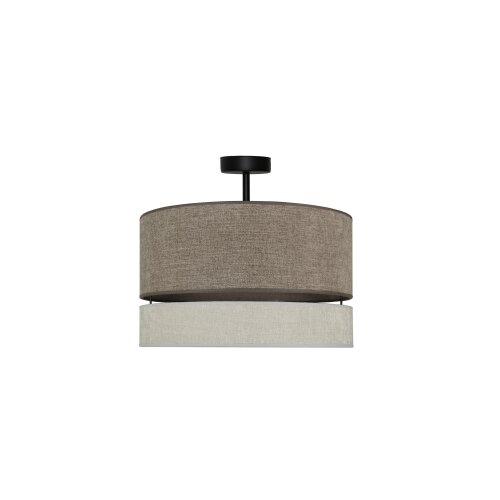  Duolla - Plafonski luster DOUBLE za povr&amp;scaron;insku montažu 1xE27/15W/230V pr. 40 cm braon/siva Slike