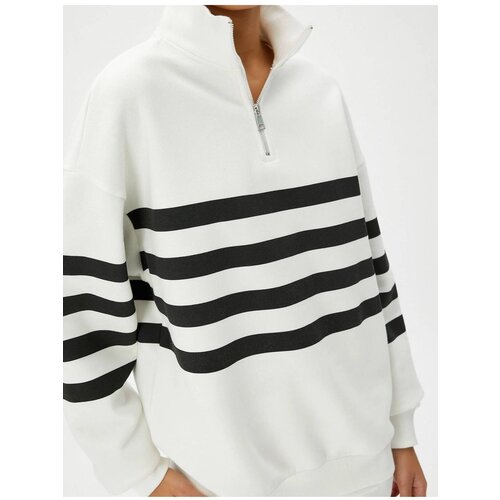 Koton 4WAL10145IK Women's Cotton Sweatshirt, ECRU Slike