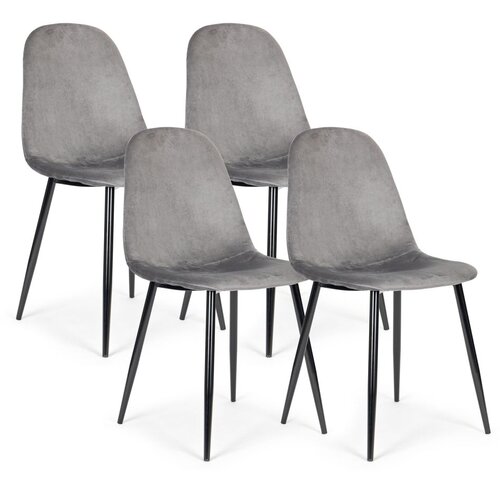 Modern Home Set od 4 bar&amp;scaron;unaste stolice za blagovaonicu i dnevni boravak - sive Slike