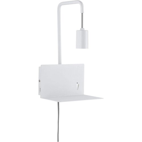 PAULMANN 79812 - 1xE27/40W zidno svetlo sa policom i usb calvani 230V belo Cene