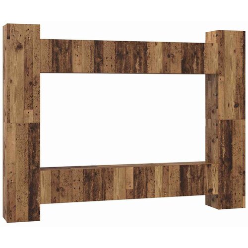 vidaXL Komplet TV omaric 10 pcs Star les 30.5 x 30 x 90 cm, (5000132165) Cene
