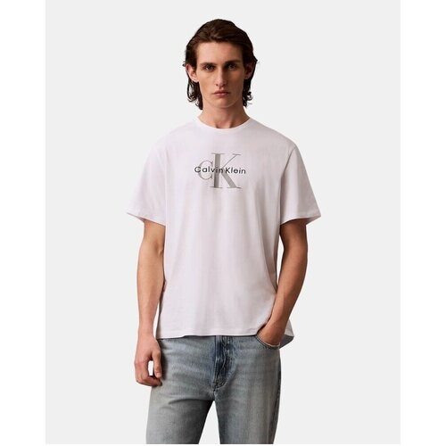 Calvin Klein Jeans Majice s kratkimi rokavi LV04RB862G Bela Slike