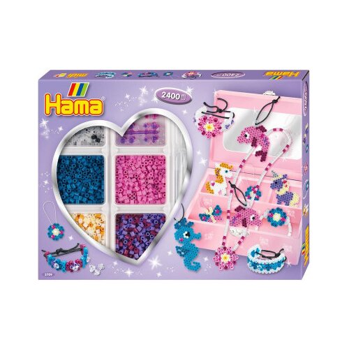 HAMA beads hama midi - darilni komplet - škatla za nakit - 2. 400 kosov Cene