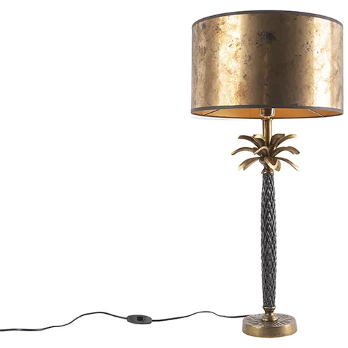 QAZQA Art Deco namizna svetilka bron z bronastim odtenkom 35 cm - Areka