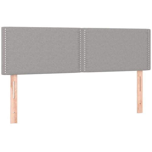  Krevet s oprugama i madracem svjetlosivi 140x190 cm od tkanine Slike