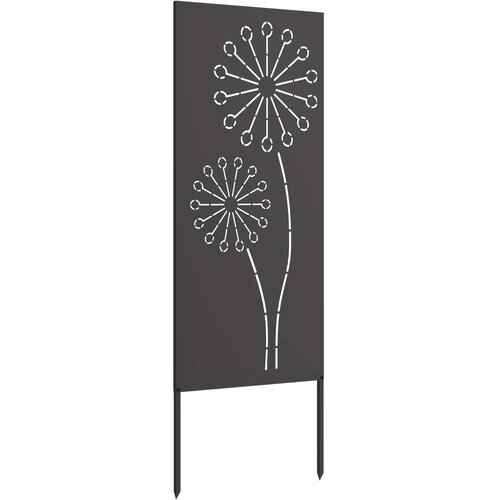  Privatnost u vrtu Crna 50 x 140 cm Hladno valjana čelična Slike