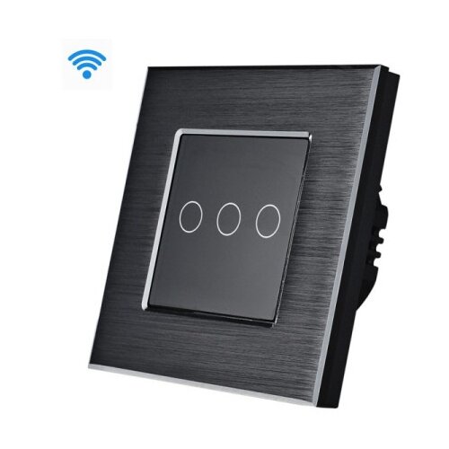 Exeshop 3g wi-fi pametni prekidačI al nn crni (WiFi touch switch) ( ss038 ) Slike