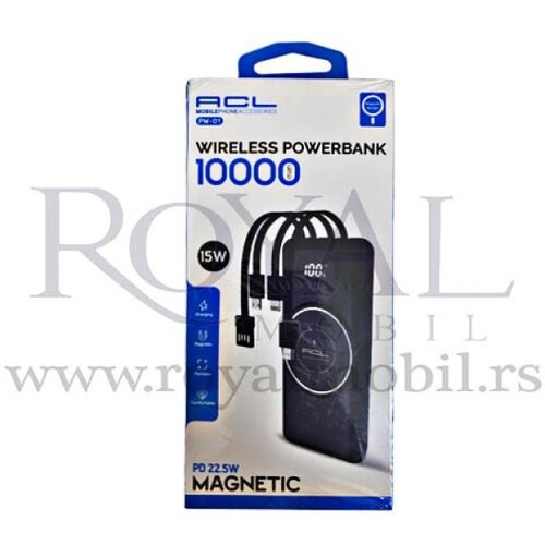  power bank acl magnetic PW-01 pd 22.5W 10000 mah 15w crna Cene