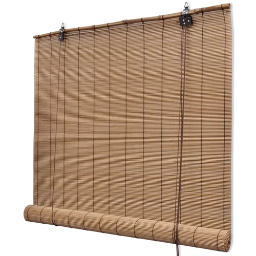 vidaXL roleta za zatemnitev rjavi bambus 120 x 160 cm