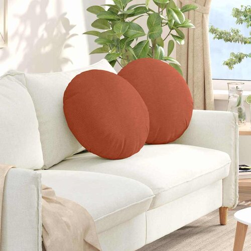  Jastučići za sjedenje 2 pcs Crvena narančasta &Oslash;50 x 19 cm Cijene