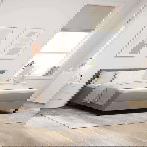  Boxspring krevet s madracem Sivo-smeđa 140 x 190 cm tkanina Cijene